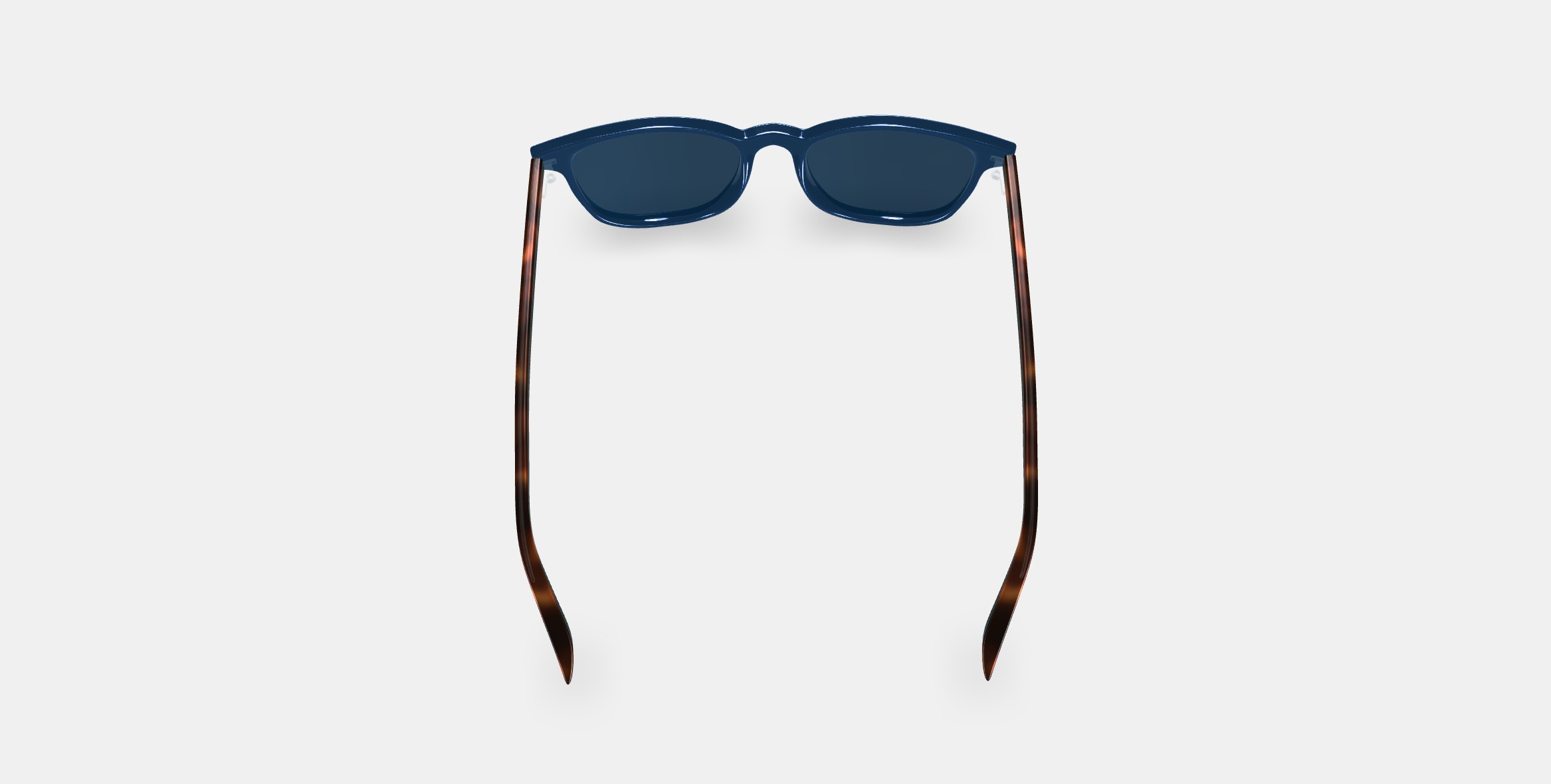 Dawson Sunglasses in Azure Crystal with Oak Barrel 3D model_2