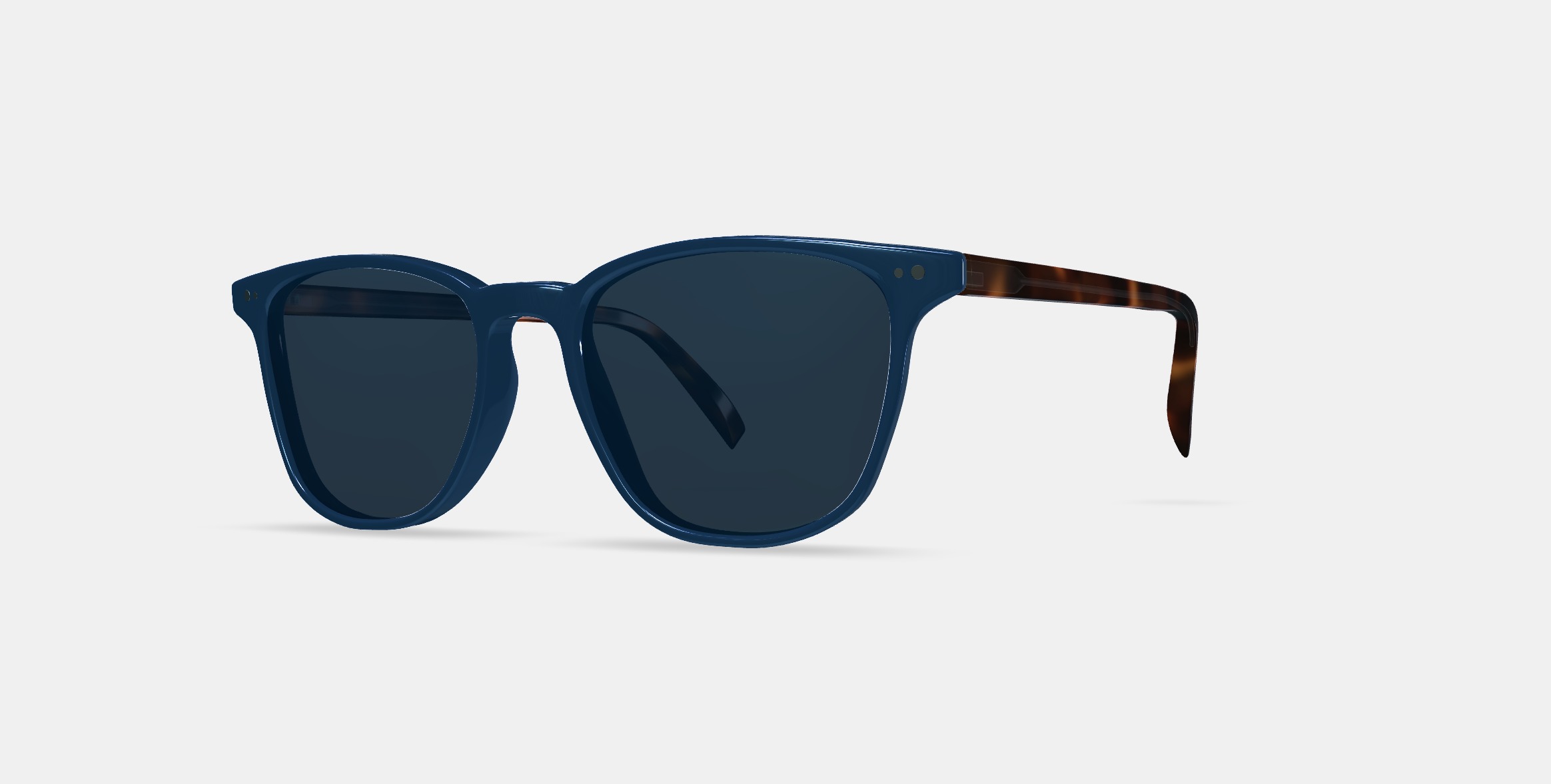 Dawson Sunglasses in Azure Crystal with Oak Barrel 3D model_13