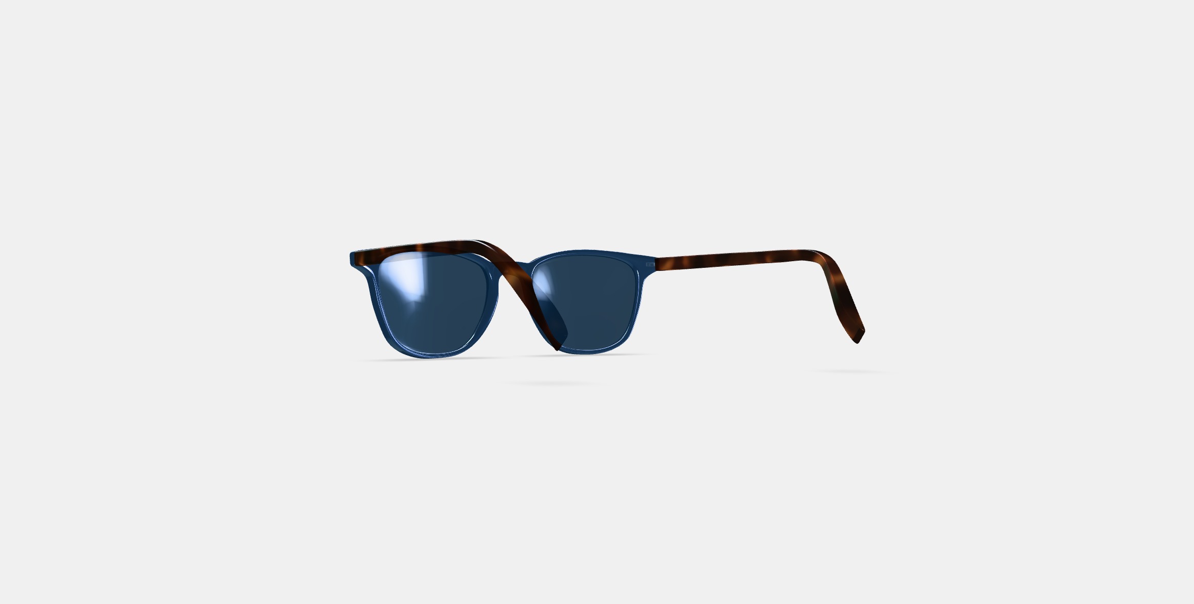 Dawson Sunglasses in Azure Crystal with Oak Barrel 3D model_16