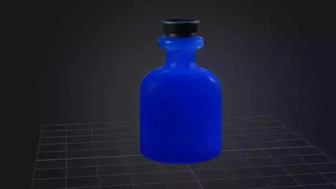 Blue Elixir Bottle