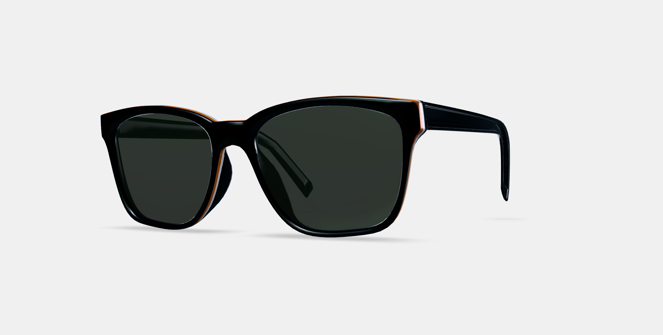 Barkley Low Bridge Fit Sunglasses in Black Matte Eclipse 3D model_13