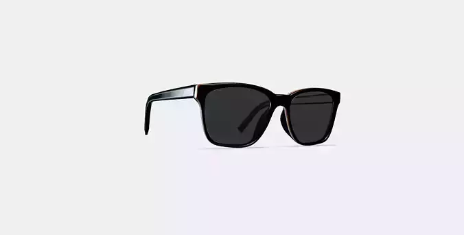 Barkley Low Bridge Fit Sunglasses in Black Matte Eclipse