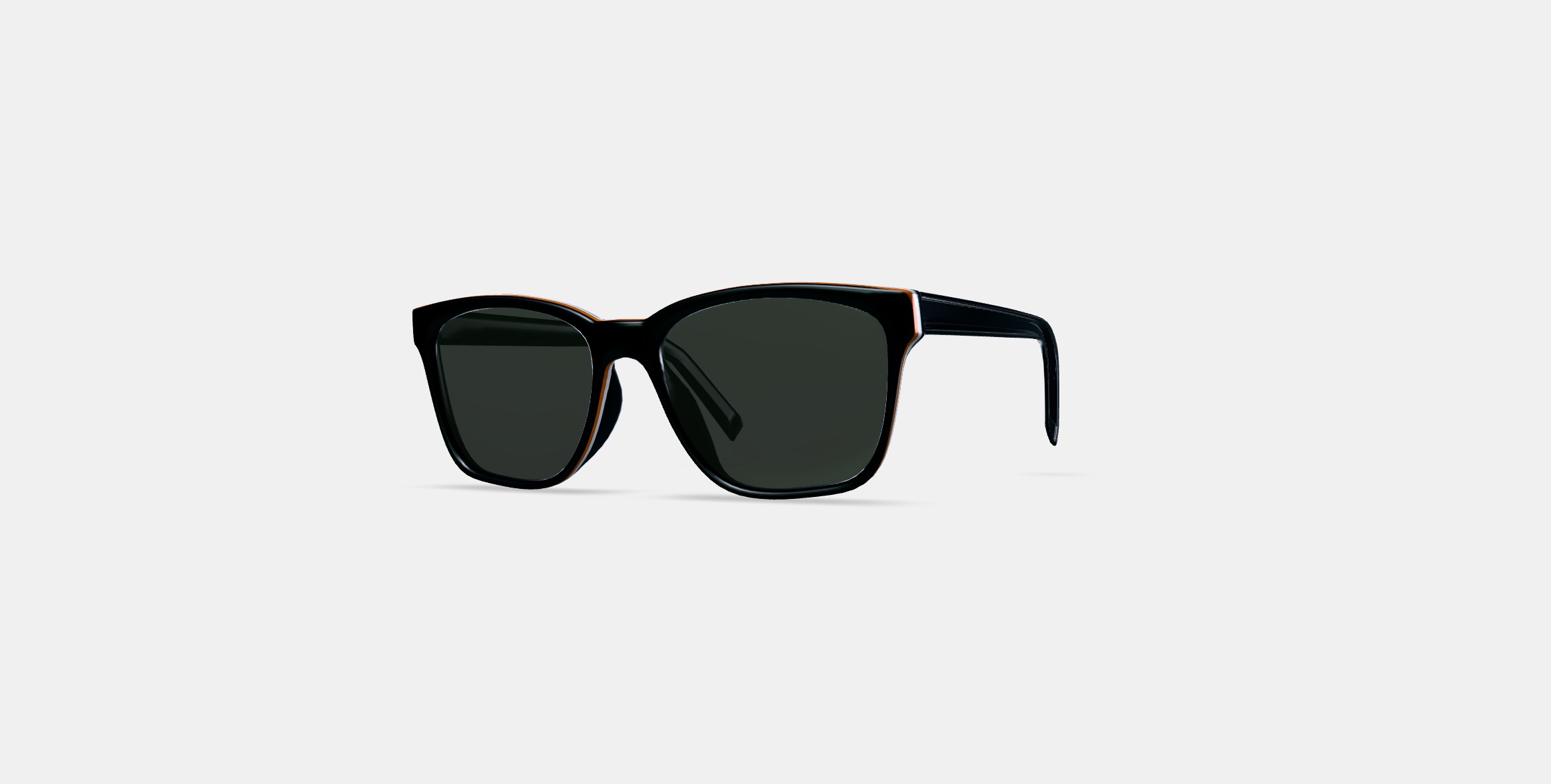 Barkley Low Bridge Fit Sunglasses in Black Matte Eclipse 3D model_12