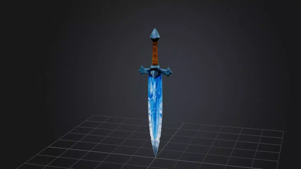 Frost blade sword 3D model_0