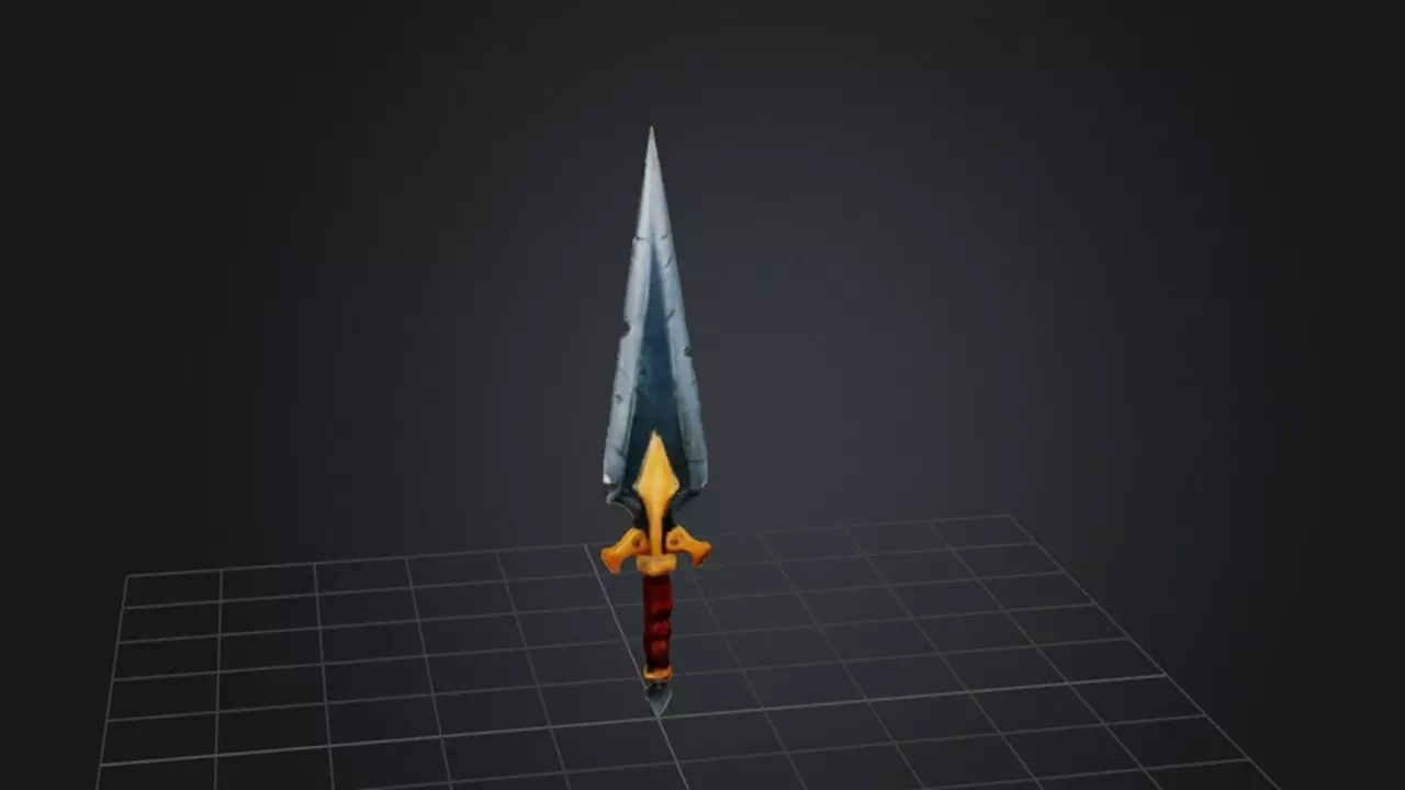 Ethereal Dagger Sword Blade 3D model_0