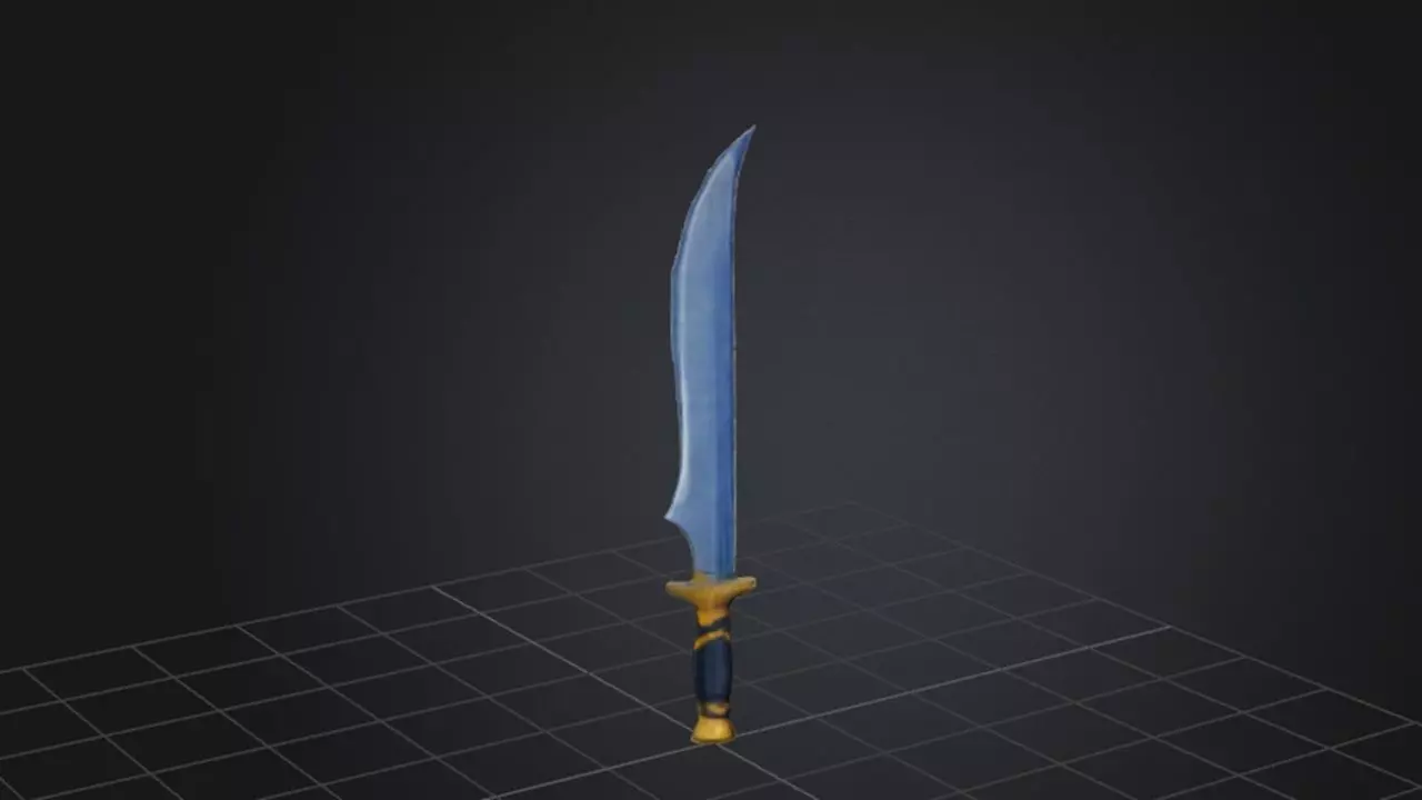 Azure Blade Sword 3D model_0