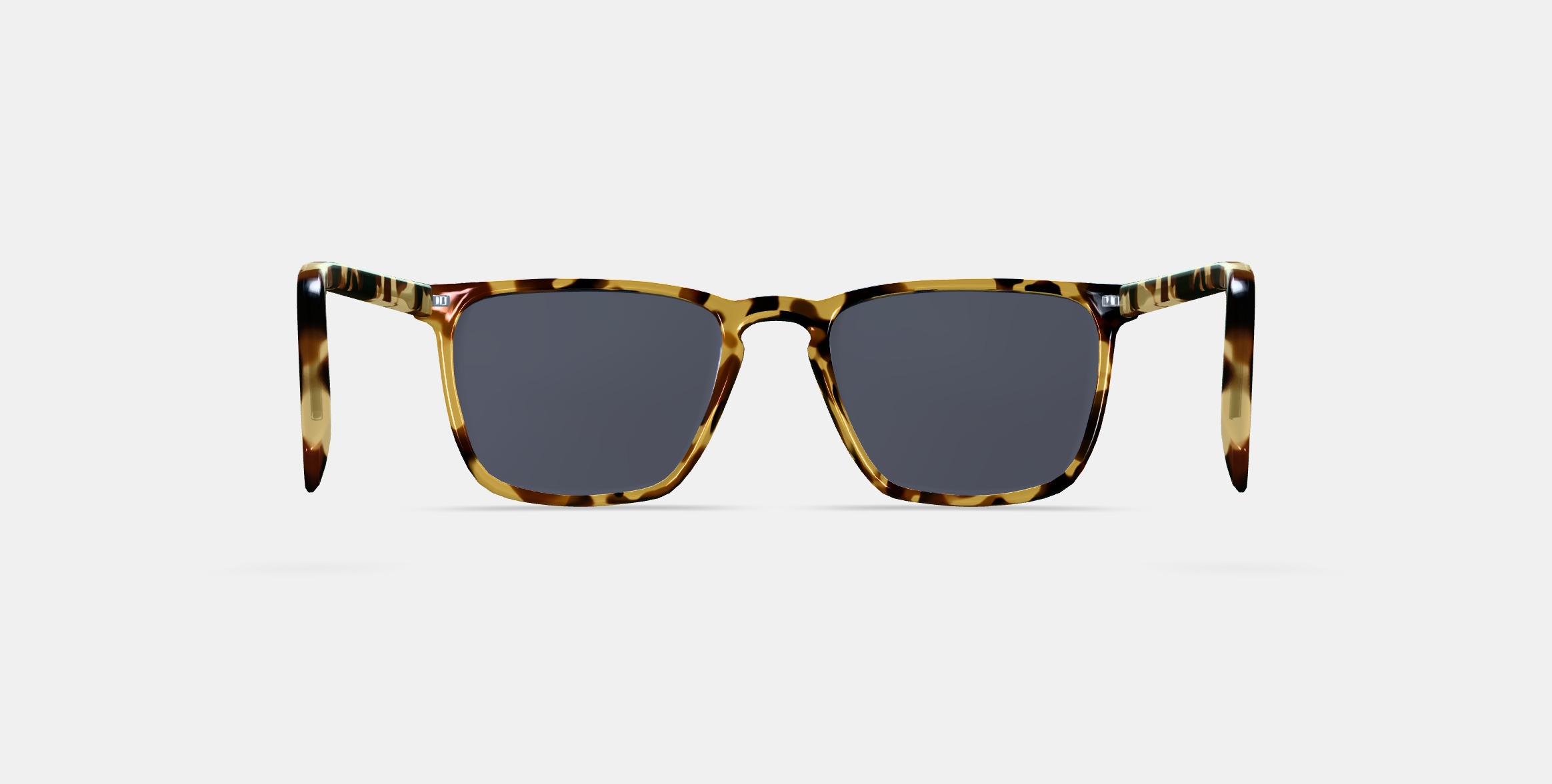 Sutton Low Bridge Fit Sunglasses in Walnut Tortoise 3D model_15