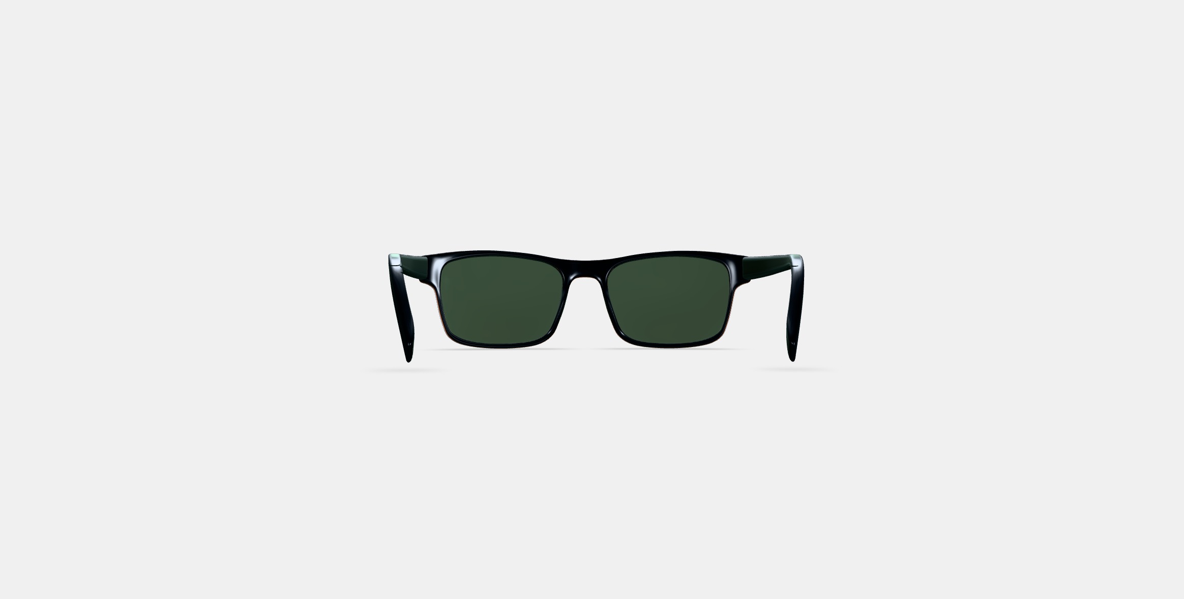 Perkins Low Bridge Fit Sunglasses in Black Matte Eclipse 3D model_14