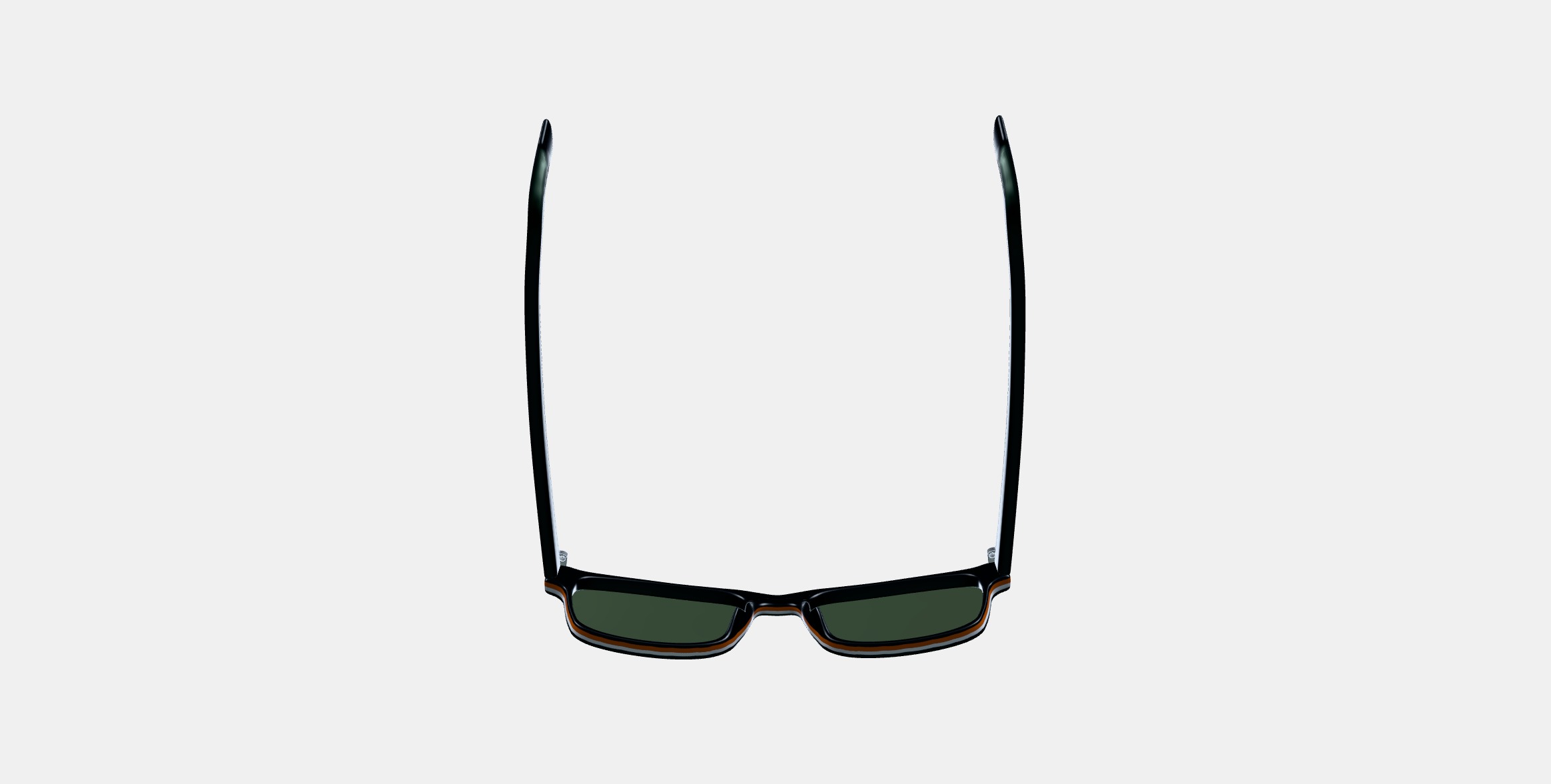 Perkins Low Bridge Fit Sunglasses in Black Matte Eclipse 3D model_7