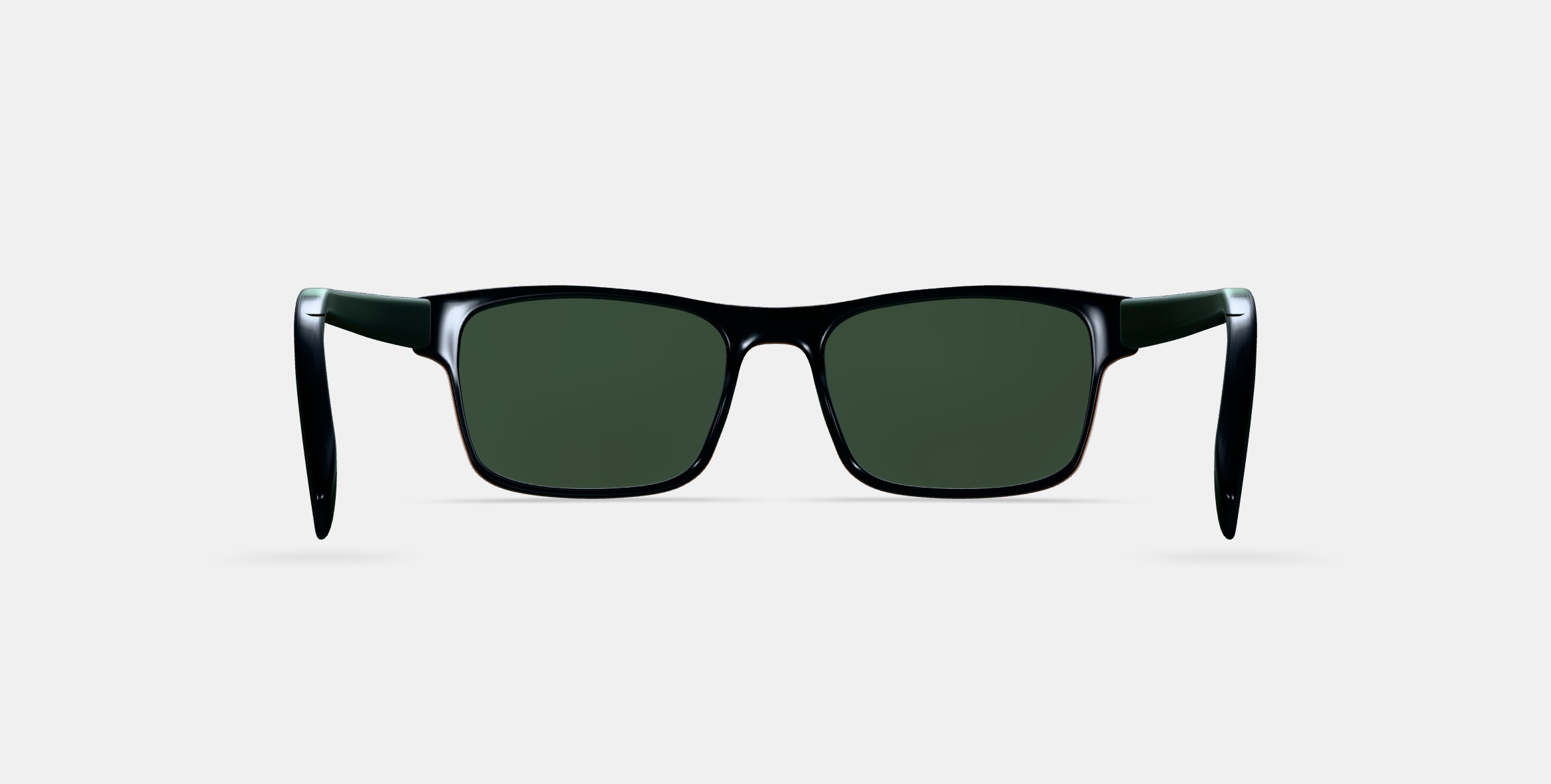 Perkins Low Bridge Fit Sunglasses in Black Matte Eclipse 3D model_15