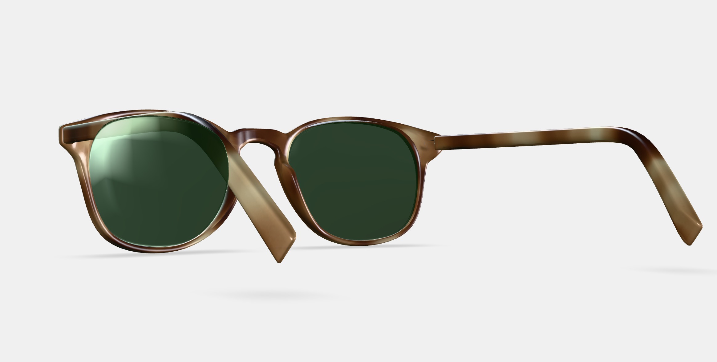 Downing Sunglasses in English Oak Matte 3D model_3