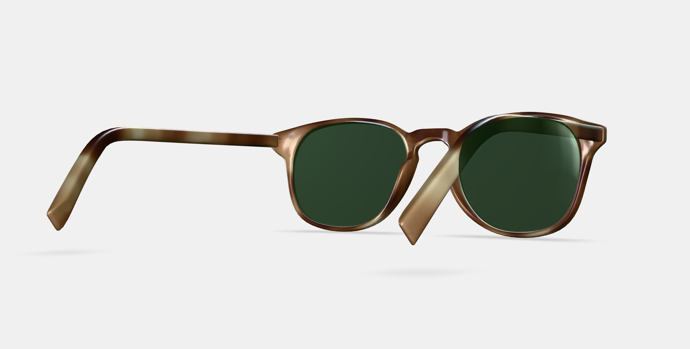 Downing Sunglasses in English Oak Matte 3D model_6
