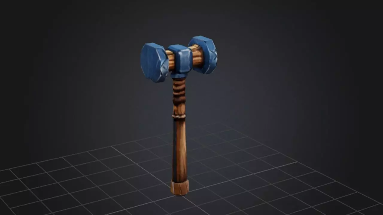 Stylized Hammer 3D model_0