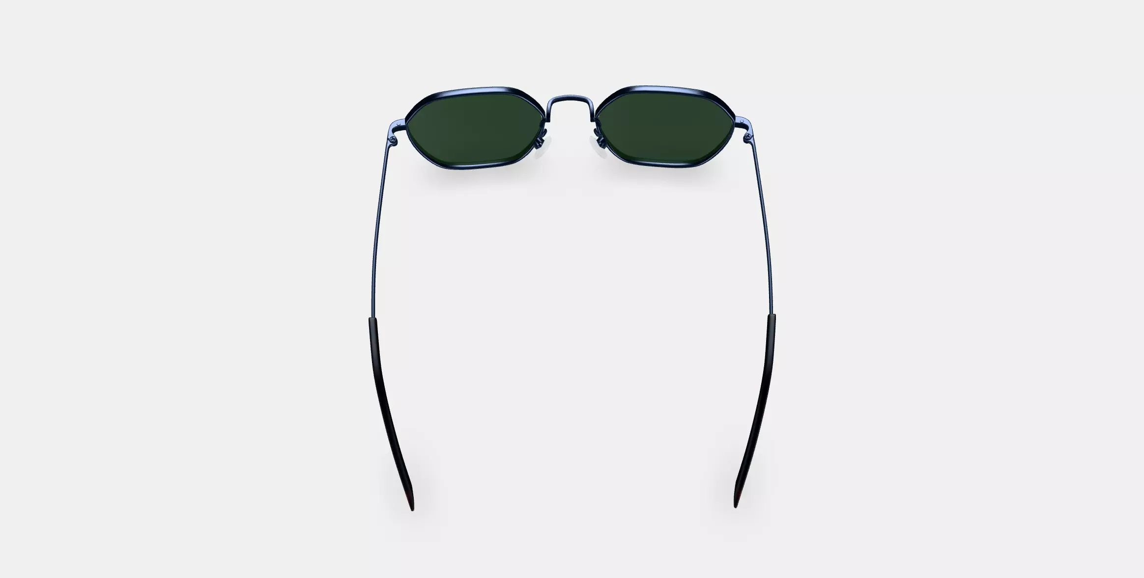 Keiko Sunglasses in Brushed Ink 3D model_0