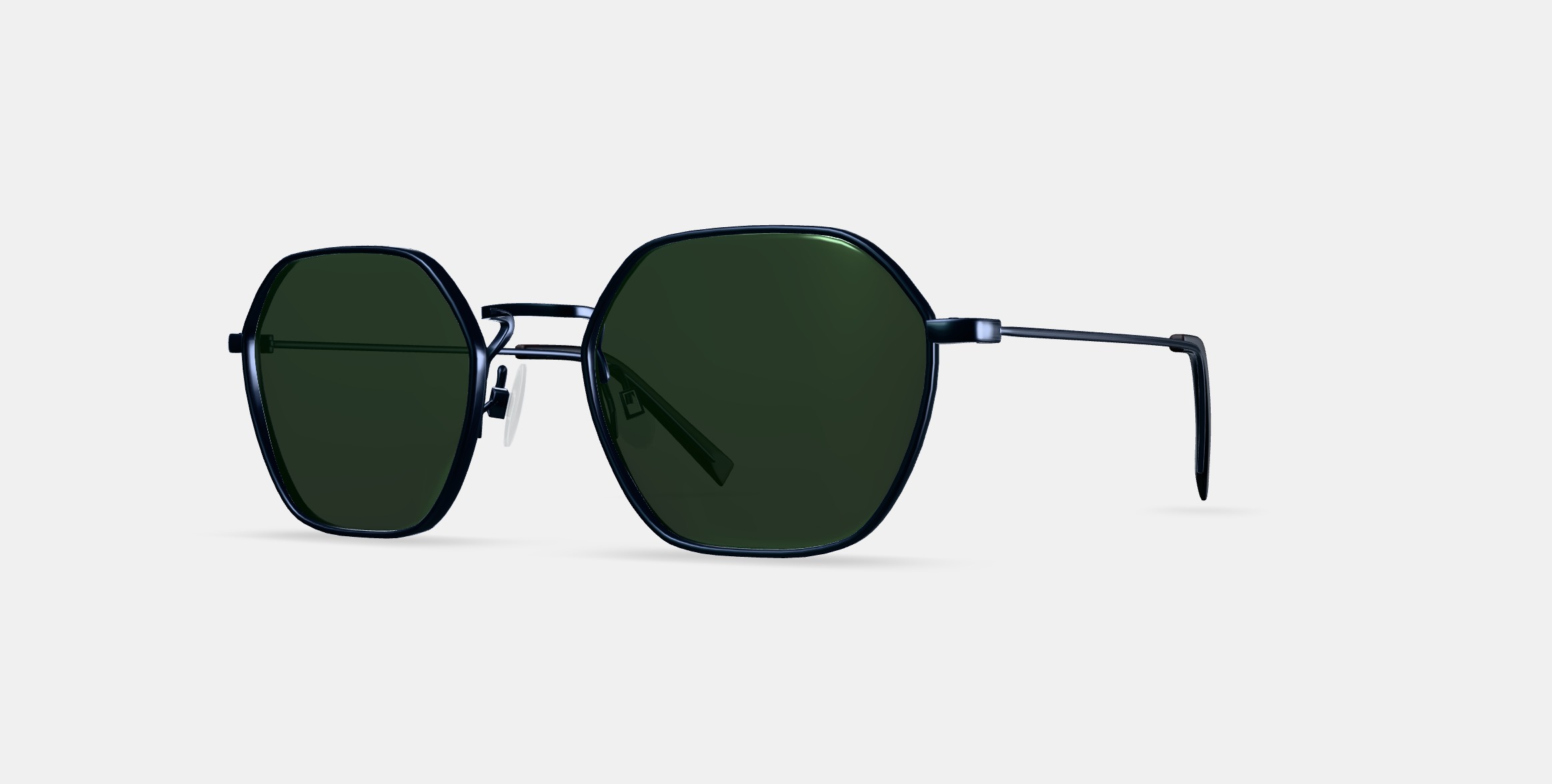 Keiko Sunglasses in Brushed Ink 3D model_13