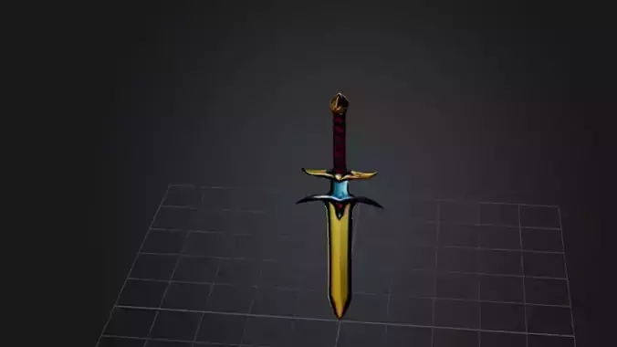 Golden Stylized Blade Sword