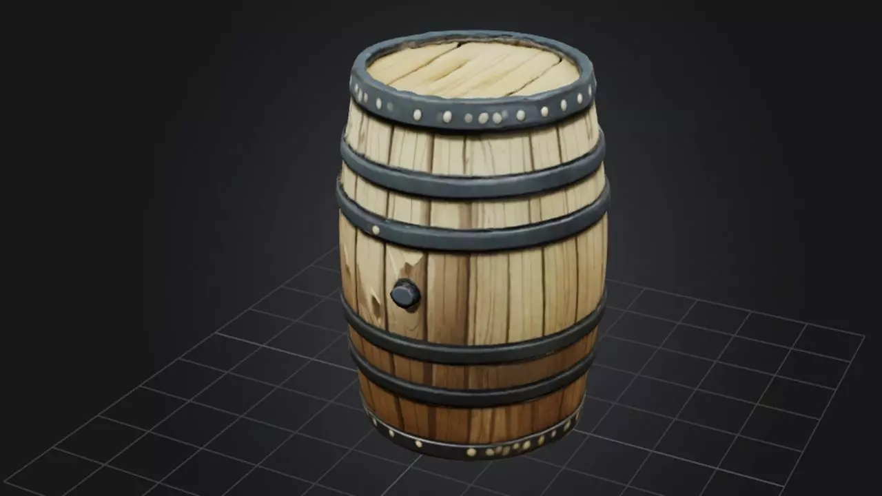 Barrel Fantasy 3D model_0