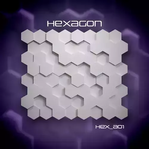 Hexagon 3D Futuristic Texture Panel
