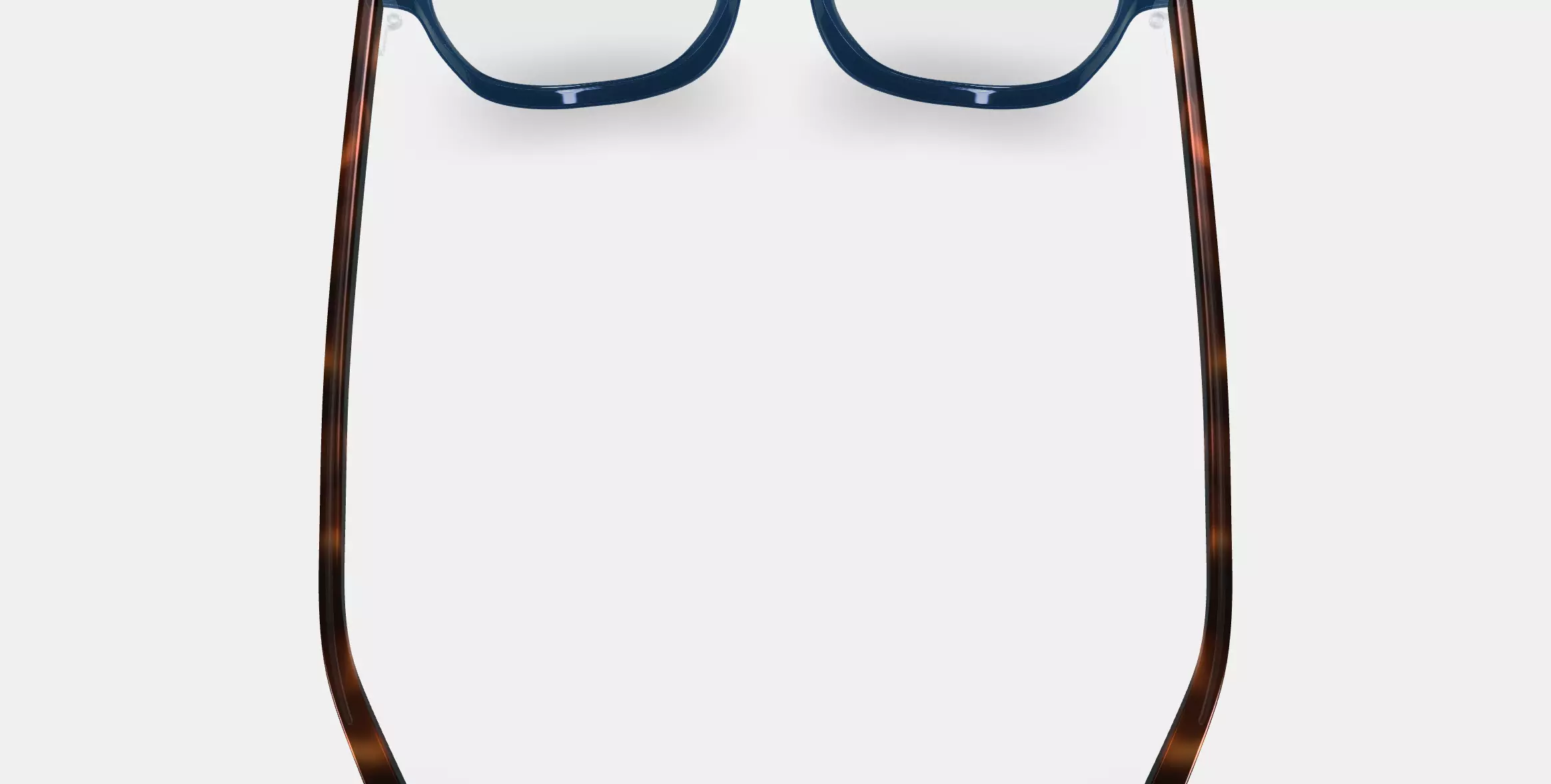 Dawson Eyeglasses in Azure Crystal with Oak Barrel 3D model_0