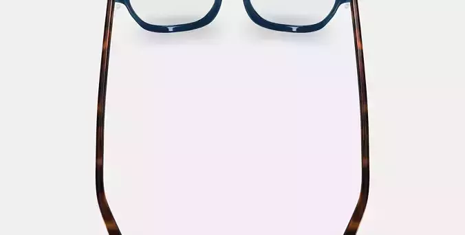 Dawson Eyeglasses in Azure Crystal with Oak Barrel