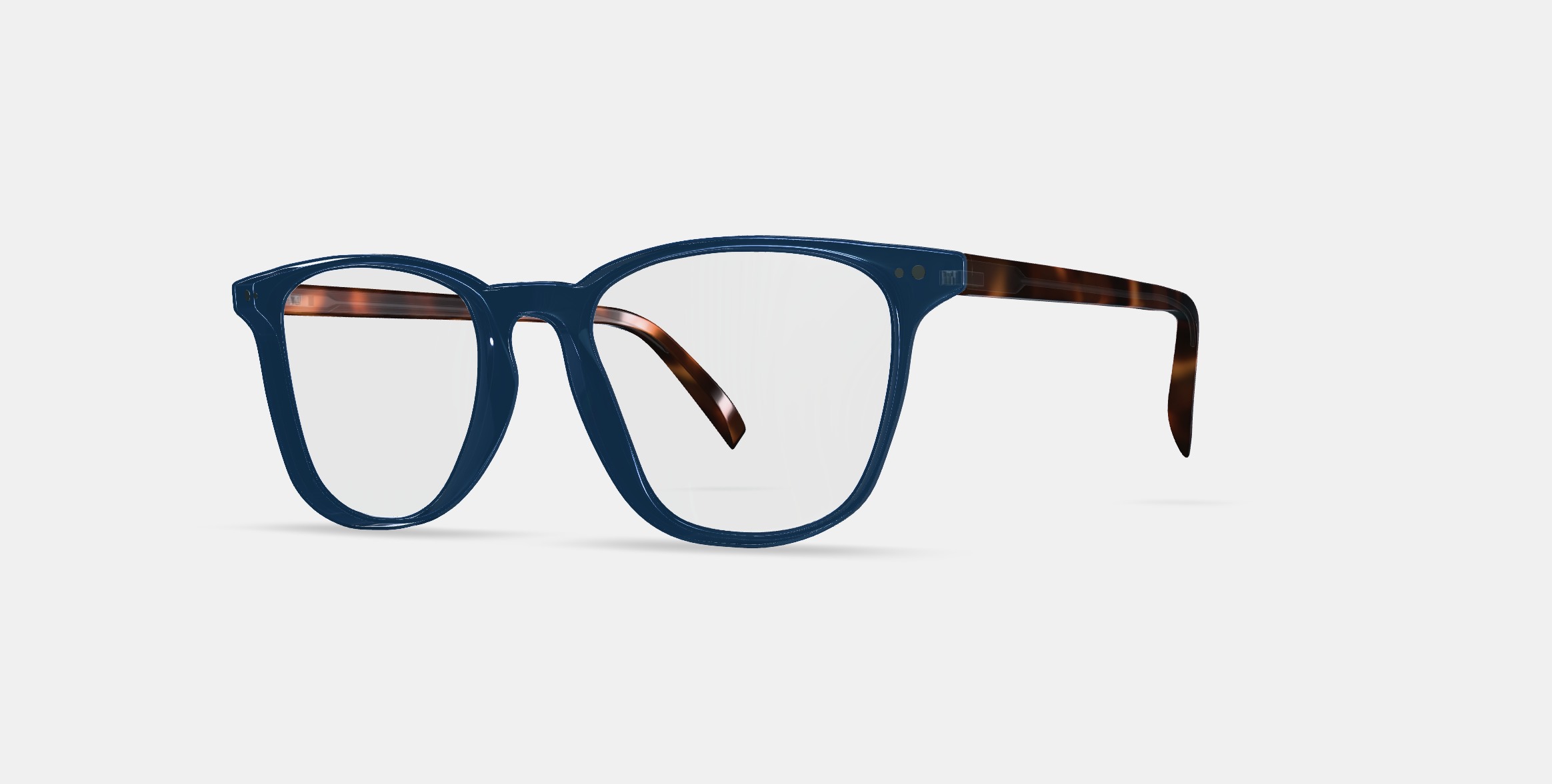 Dawson Eyeglasses in Azure Crystal with Oak Barrel 3D model_13