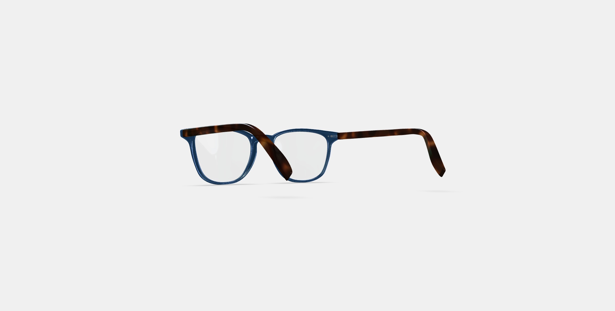 Dawson Eyeglasses in Azure Crystal with Oak Barrel 3D model_16
