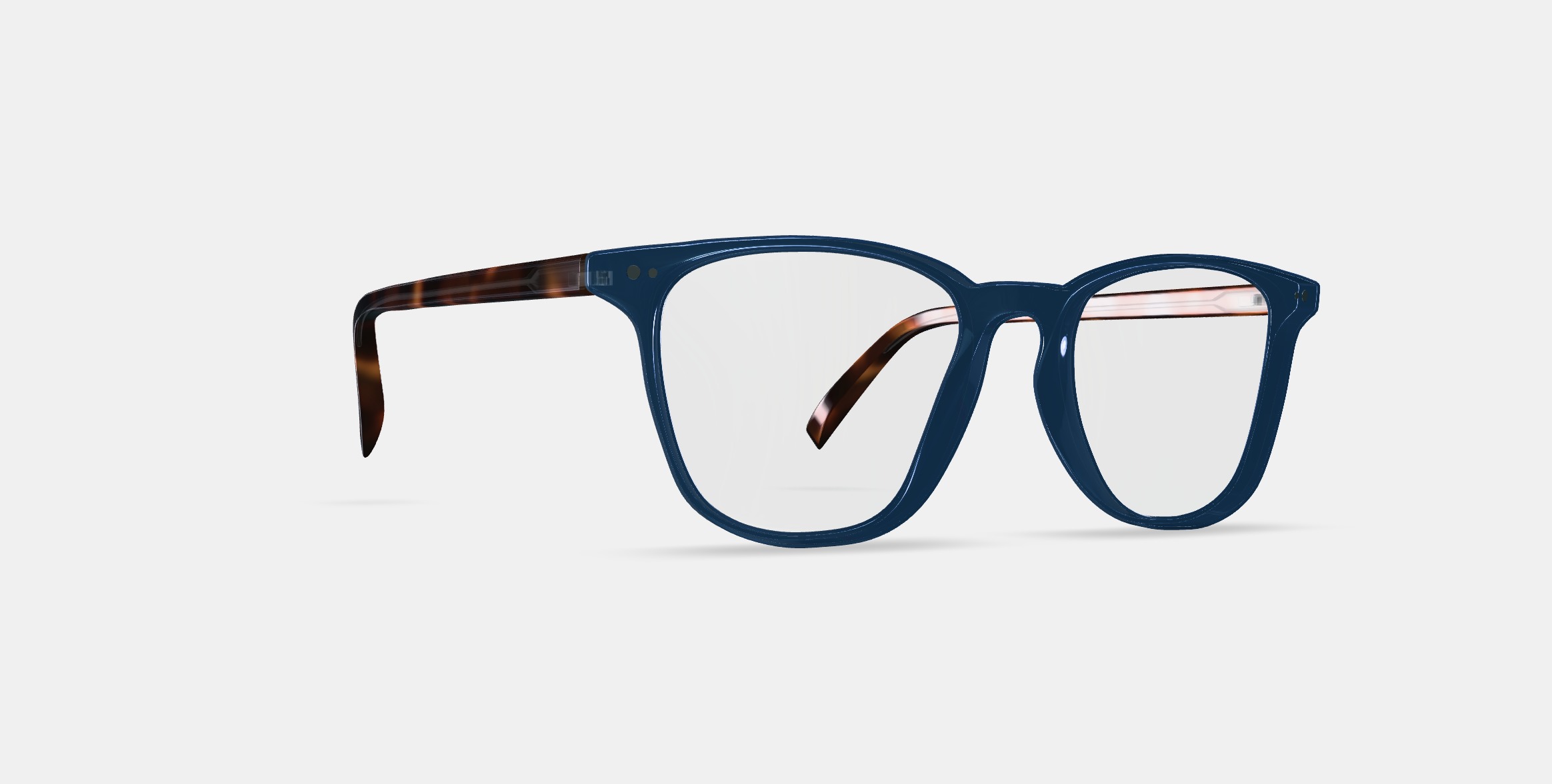 Dawson Eyeglasses in Azure Crystal with Oak Barrel 3D model_9