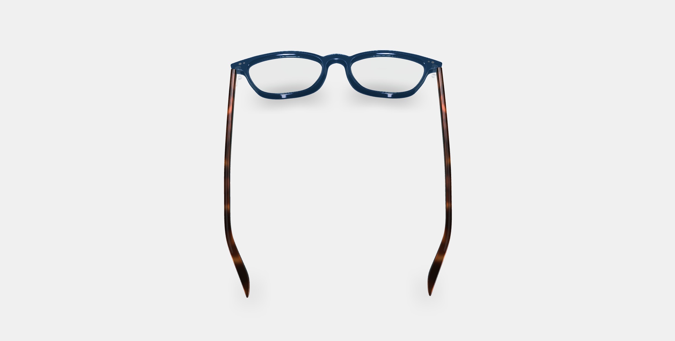 Dawson Eyeglasses in Azure Crystal with Oak Barrel 3D model_3