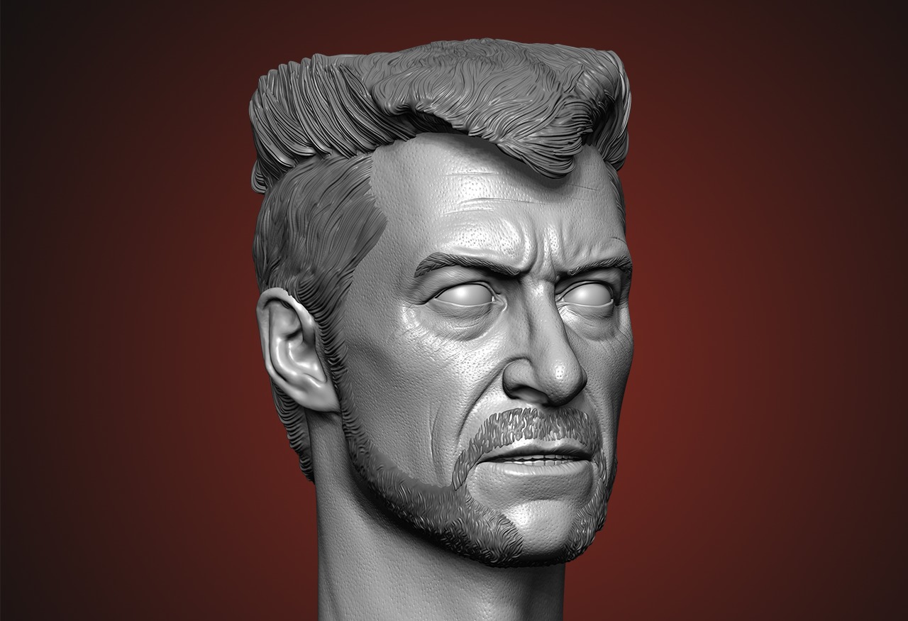 Hugh Jackman - Wolverine Head  - Deadpool And Wolverine 3D print model_5