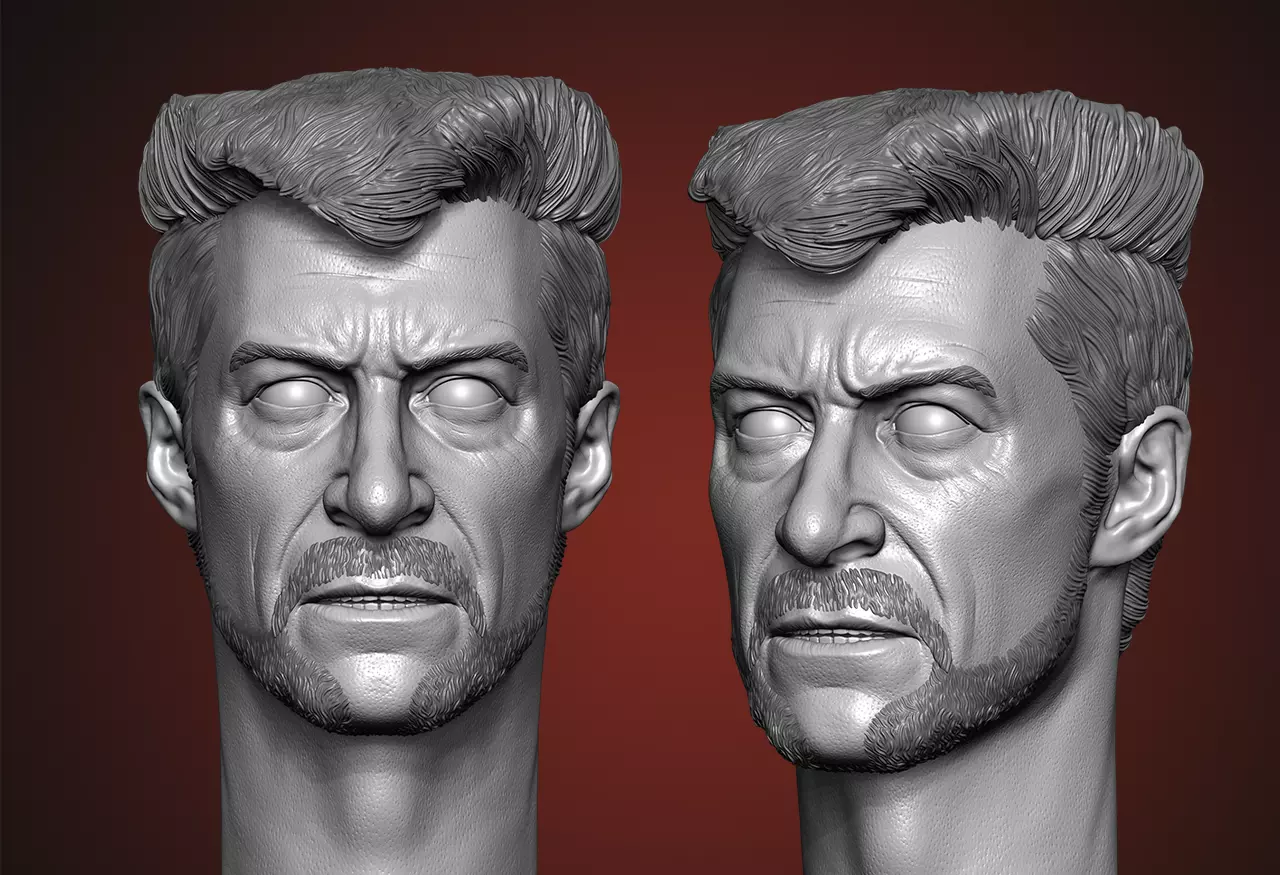 Hugh Jackman - Wolverine Head  - Deadpool And Wolverine 3D print model_0