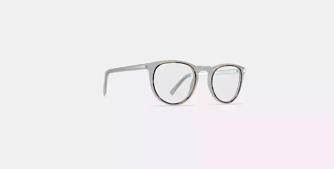Haskell Eyeglasses in Crystal with Maple