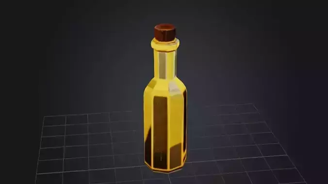 Golden Elixir Bottle