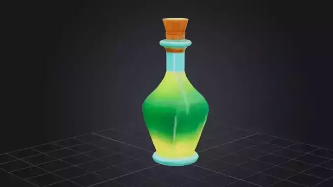 Emerald Elixir potion Bottle