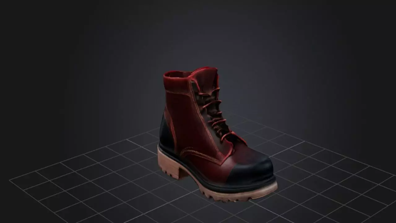 Crimson Boot 3D model_0