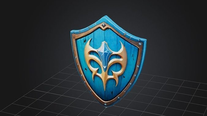 Azure Crest Shield 3D model