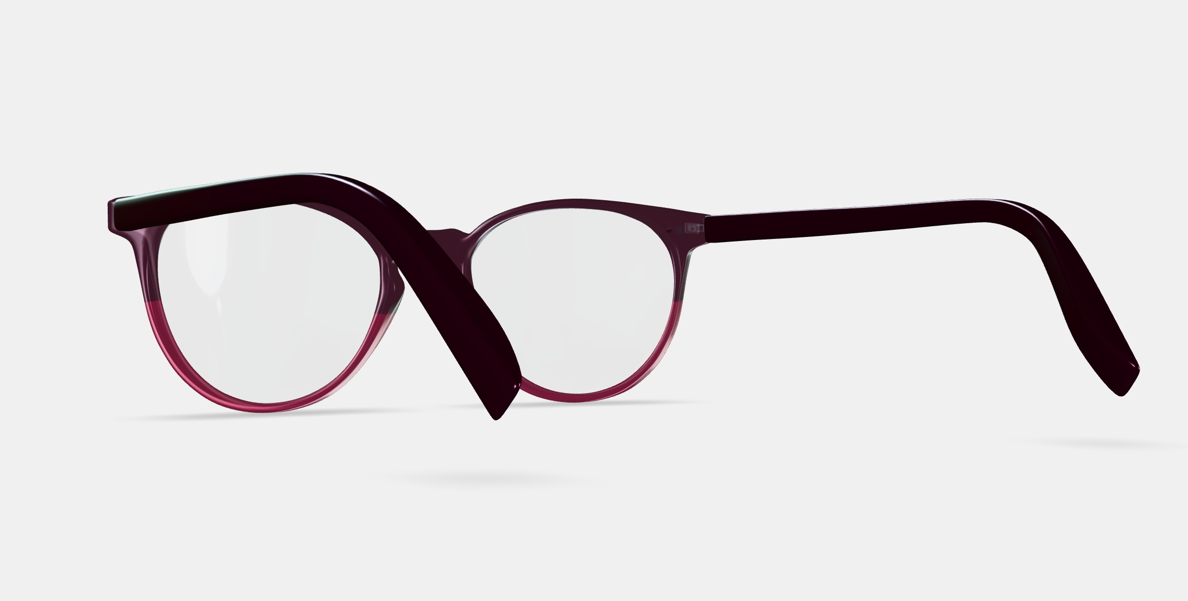 Blakeley Eyeglasses in Oxblood Fade 3D model_3