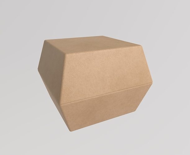 Stylized Low-Poly Fast Food Packaging Set Low-poly 3D model 6