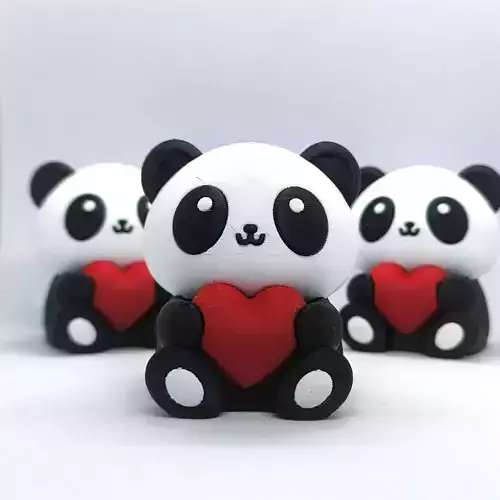 Valentines Special - Kawaii Panda 3D print model