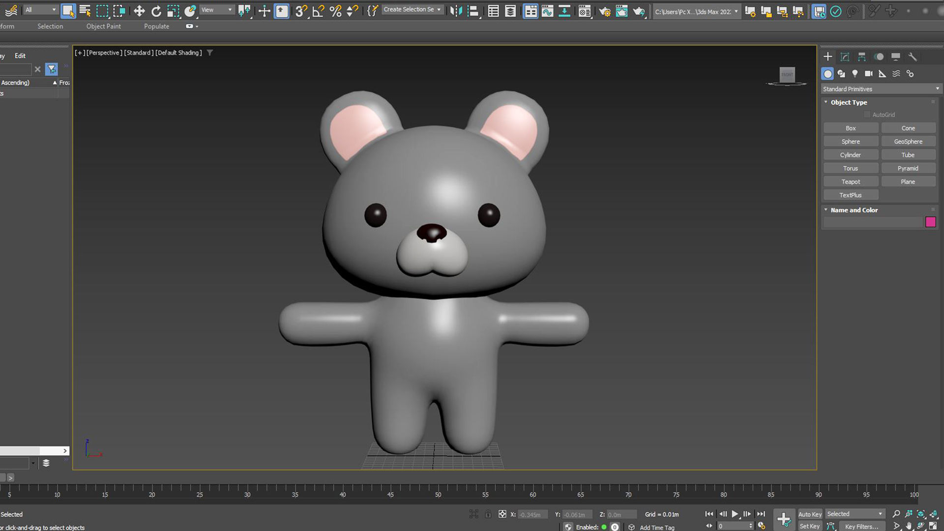 Character011 Chubby Rat Low-poly 3D model_8