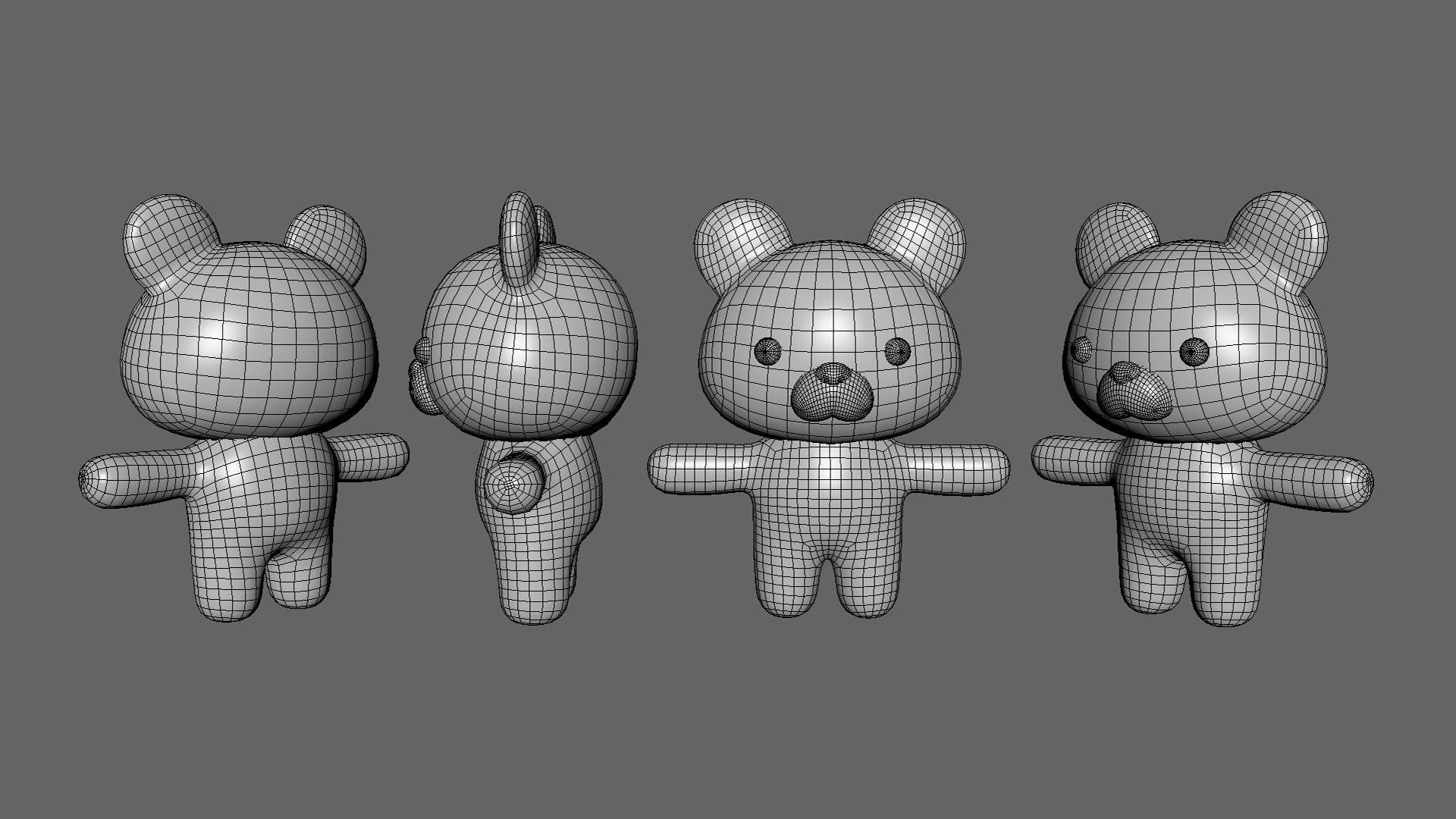 Character011 Chubby Rat Low-poly 3D model_9
