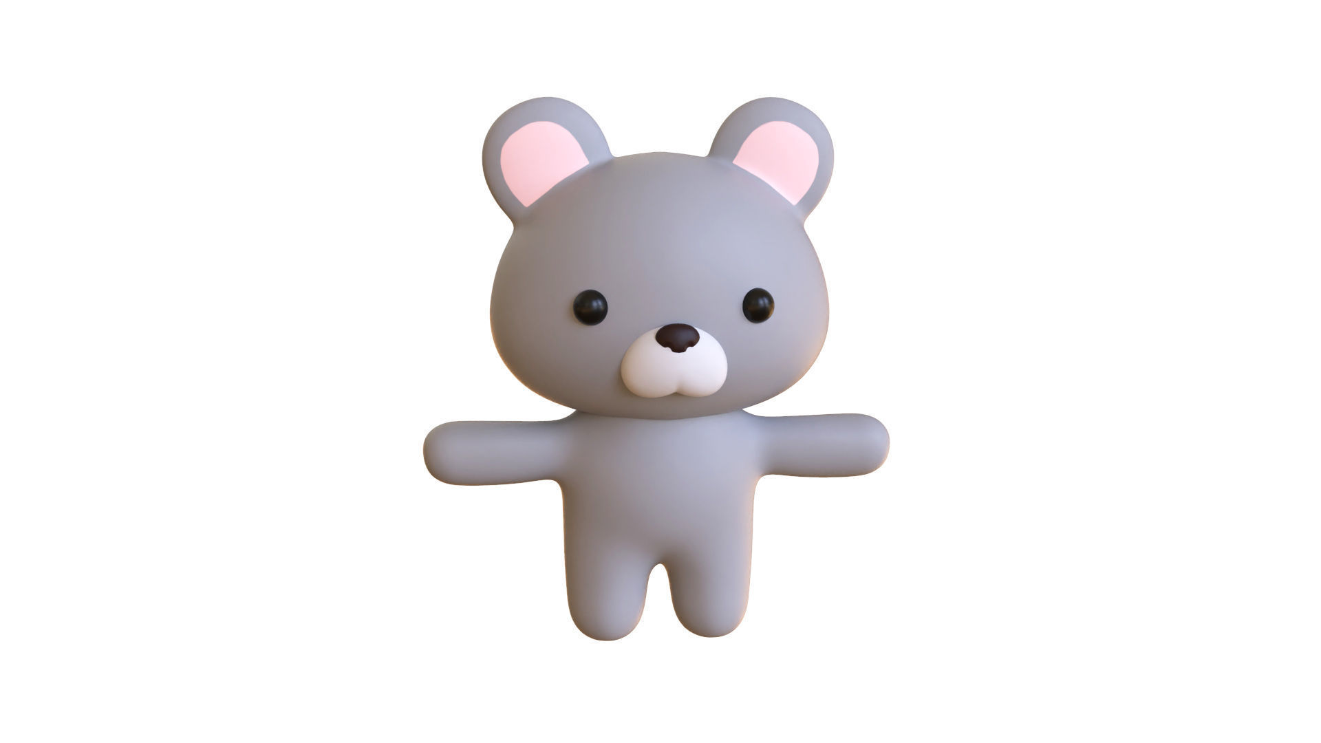 Character011 Chubby Rat Low-poly 3D model_2
