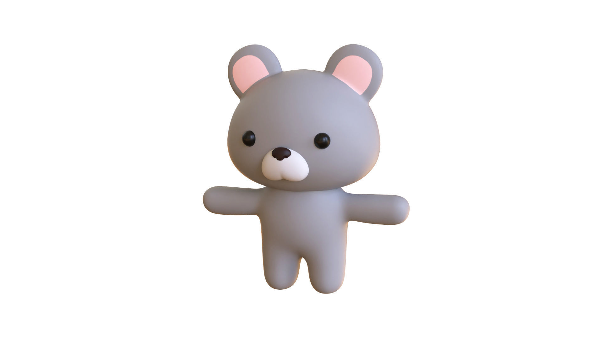 Character011 Chubby Rat Low-poly 3D model_4