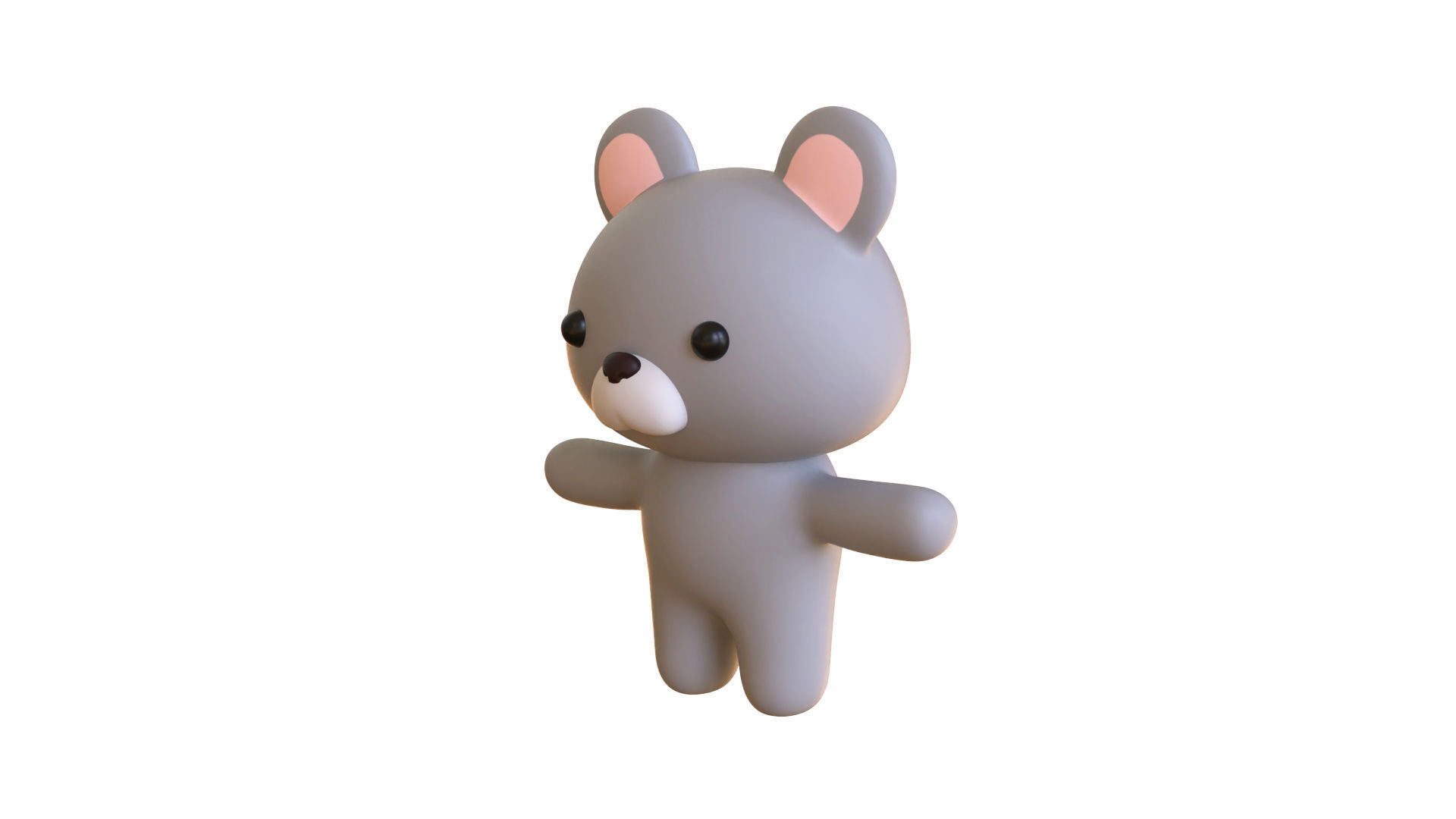 Character011 Chubby Rat Low-poly 3D model_1
