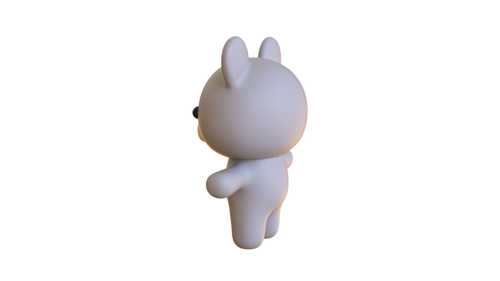 Character011 Chubby Rat Low-poly 3D model_6