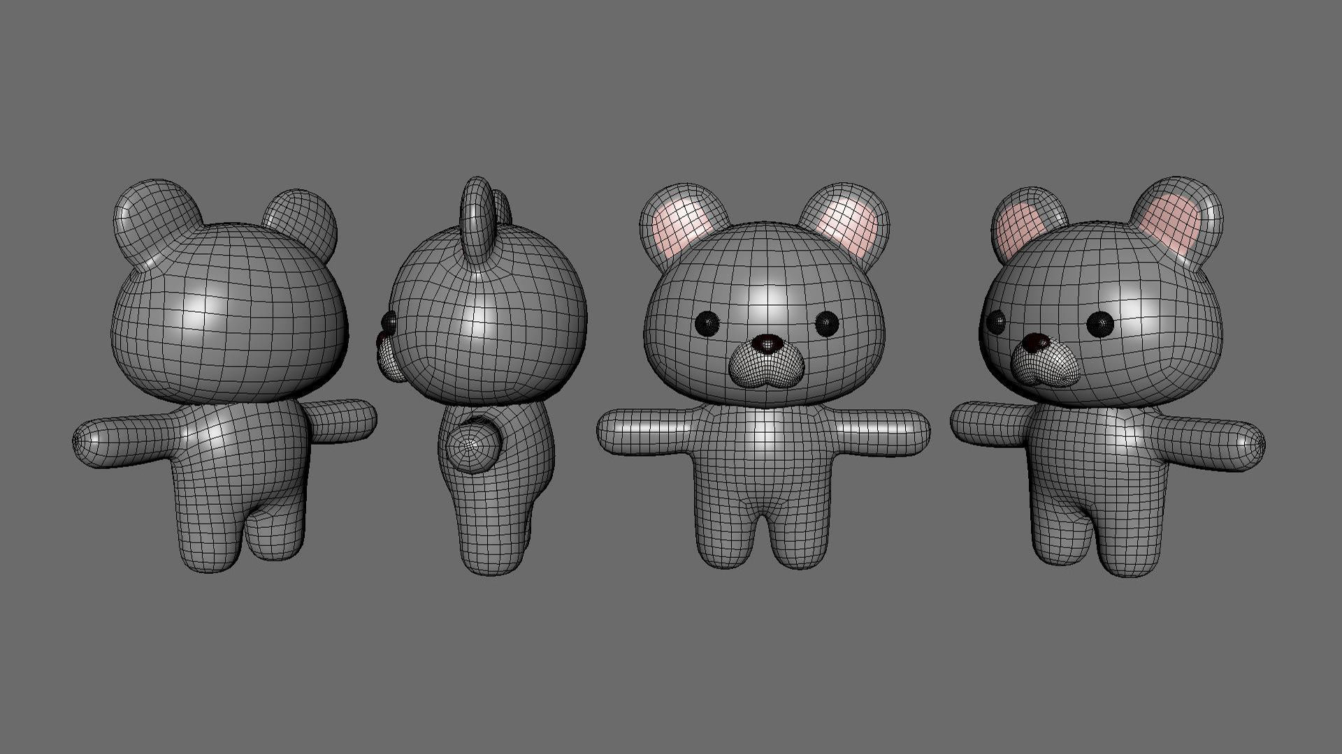 Character011 Chubby Rat Low-poly 3D model_10