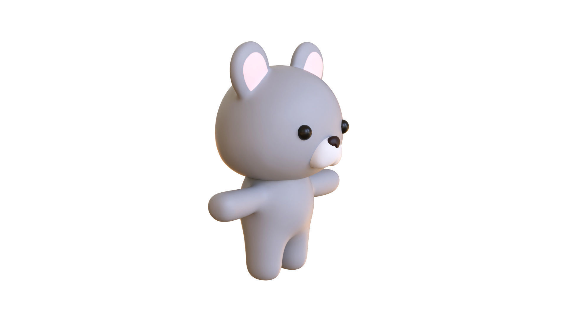 Character011 Chubby Rat Low-poly 3D model_18