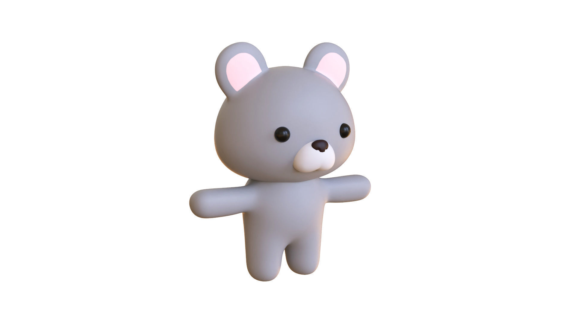 Character011 Chubby Rat Low-poly 3D model_19
