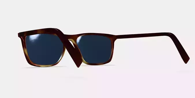 Fletcher Sunglasses in Rye Tortoise 3D model