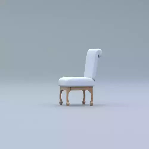 Elegant White Upholstered Chair