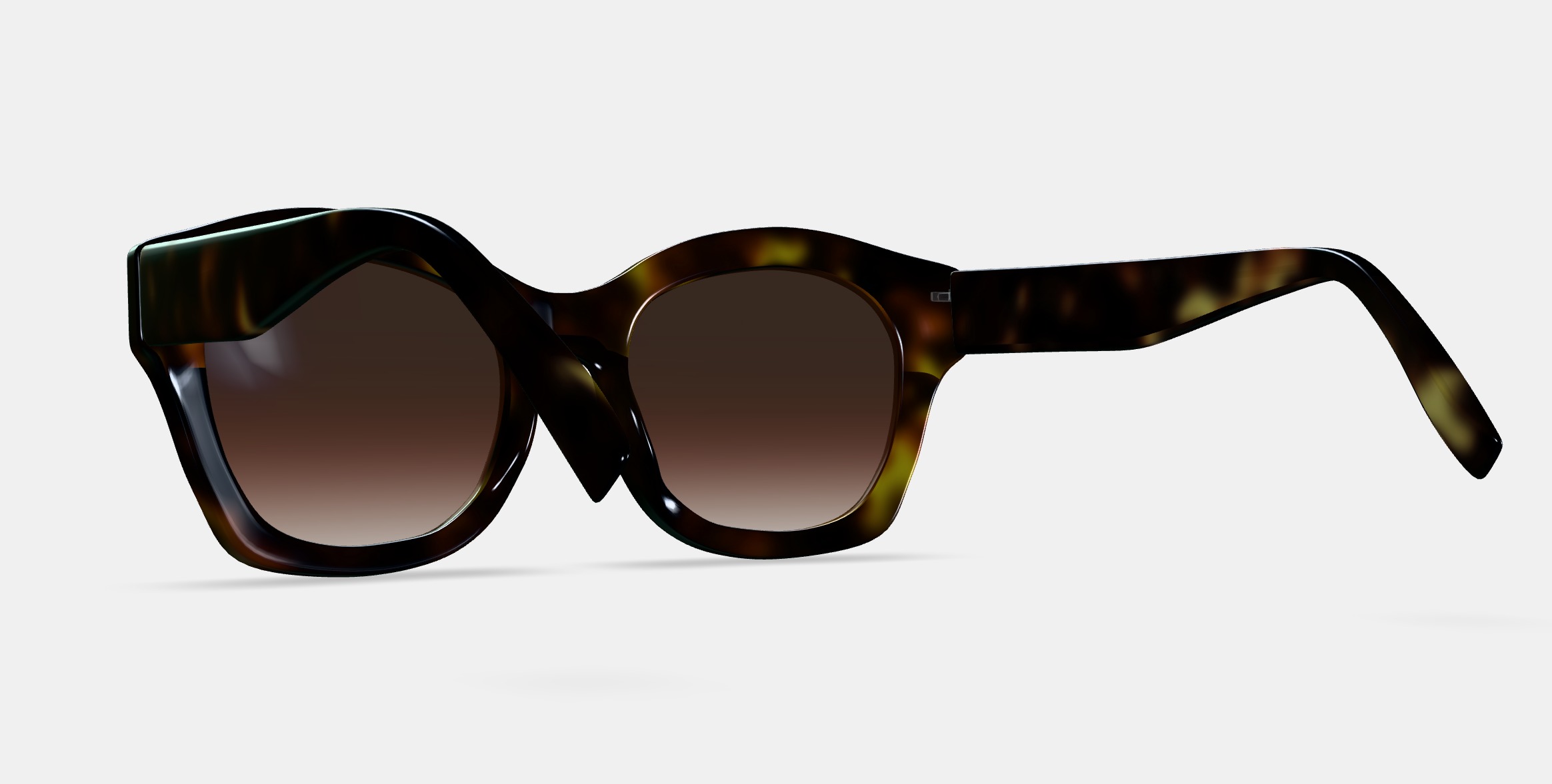 Gael Sunglasses in Cognac Tortoise 3D model_2